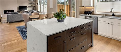 calacatta prado with white cabinets.